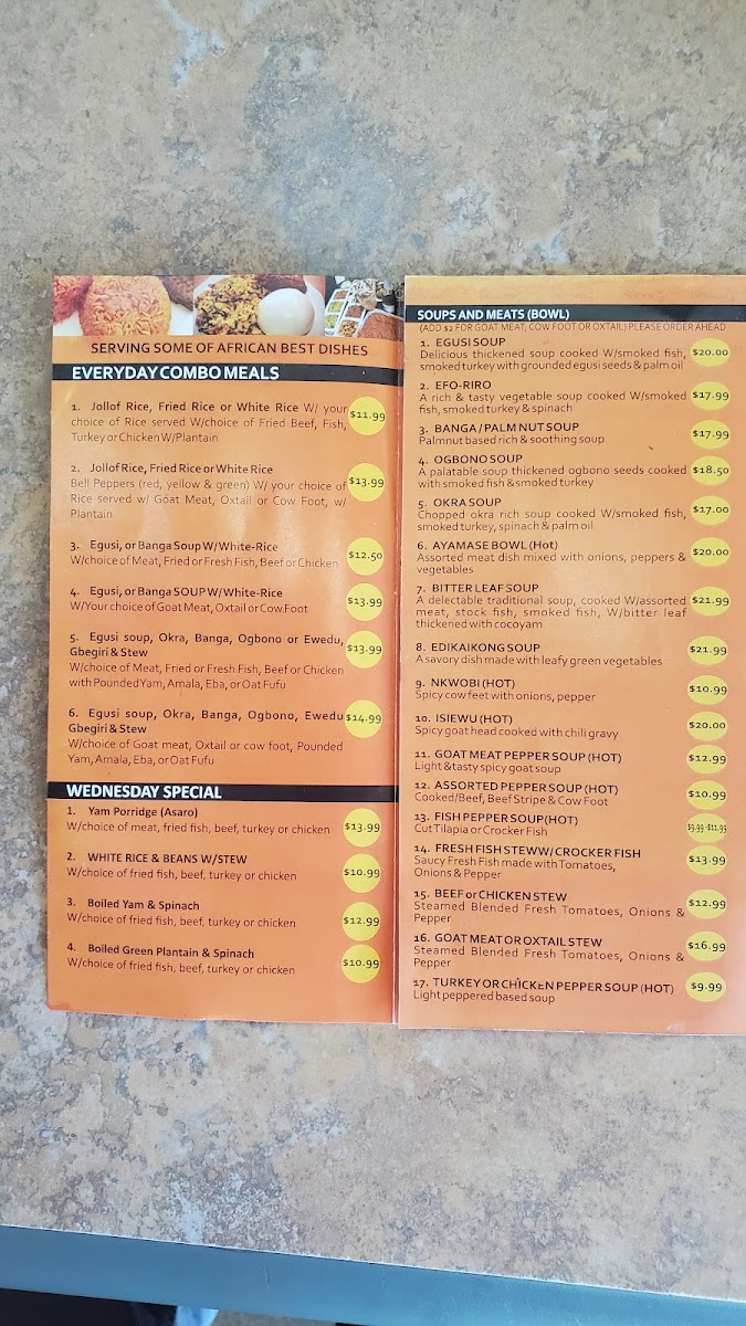 Menu Pointone African Cuisine-7